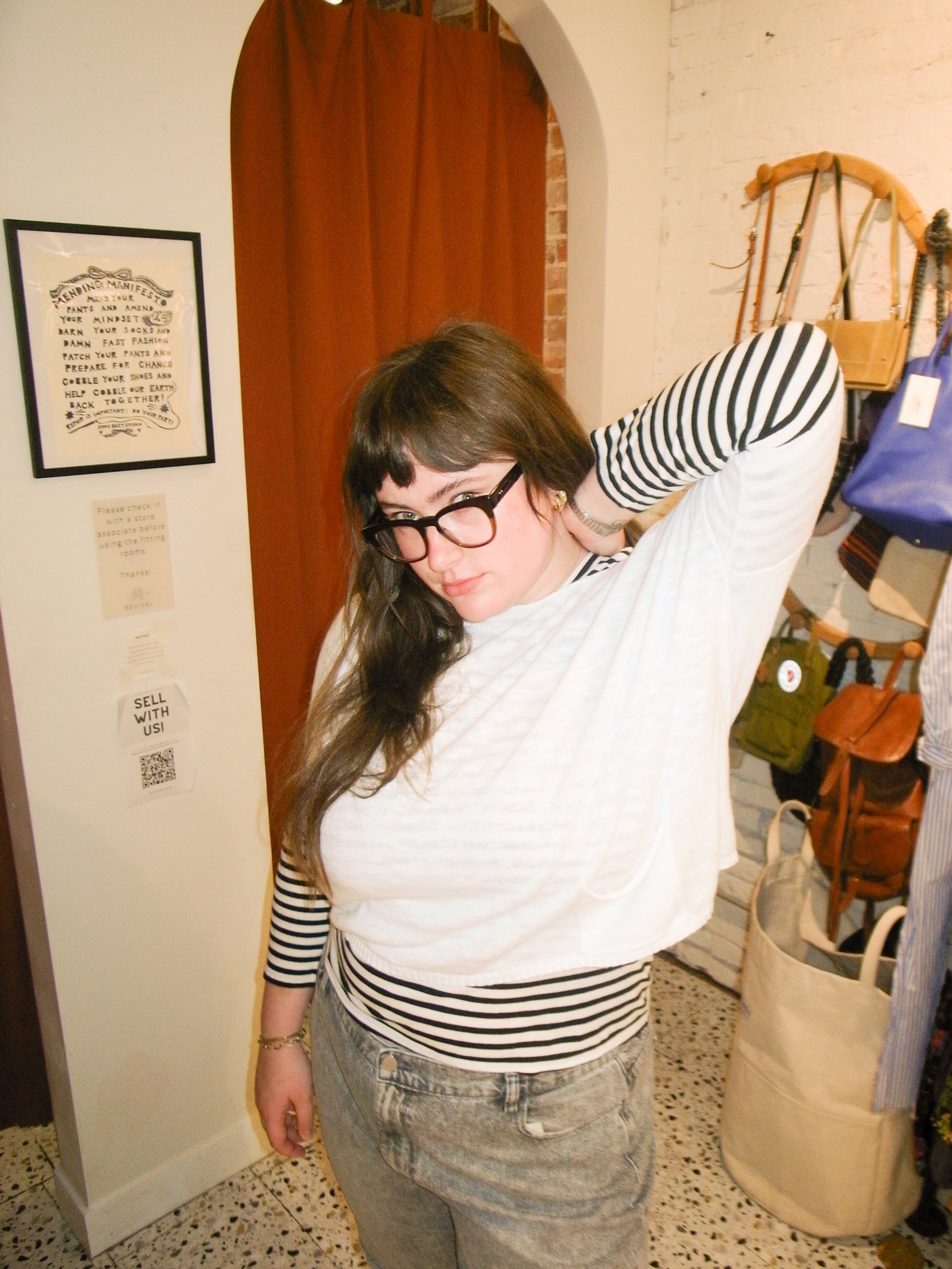 Nili Lotan Striped Tee (L)