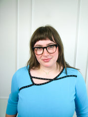 Vintage Nancy Bolen Blue Blouse (XL)