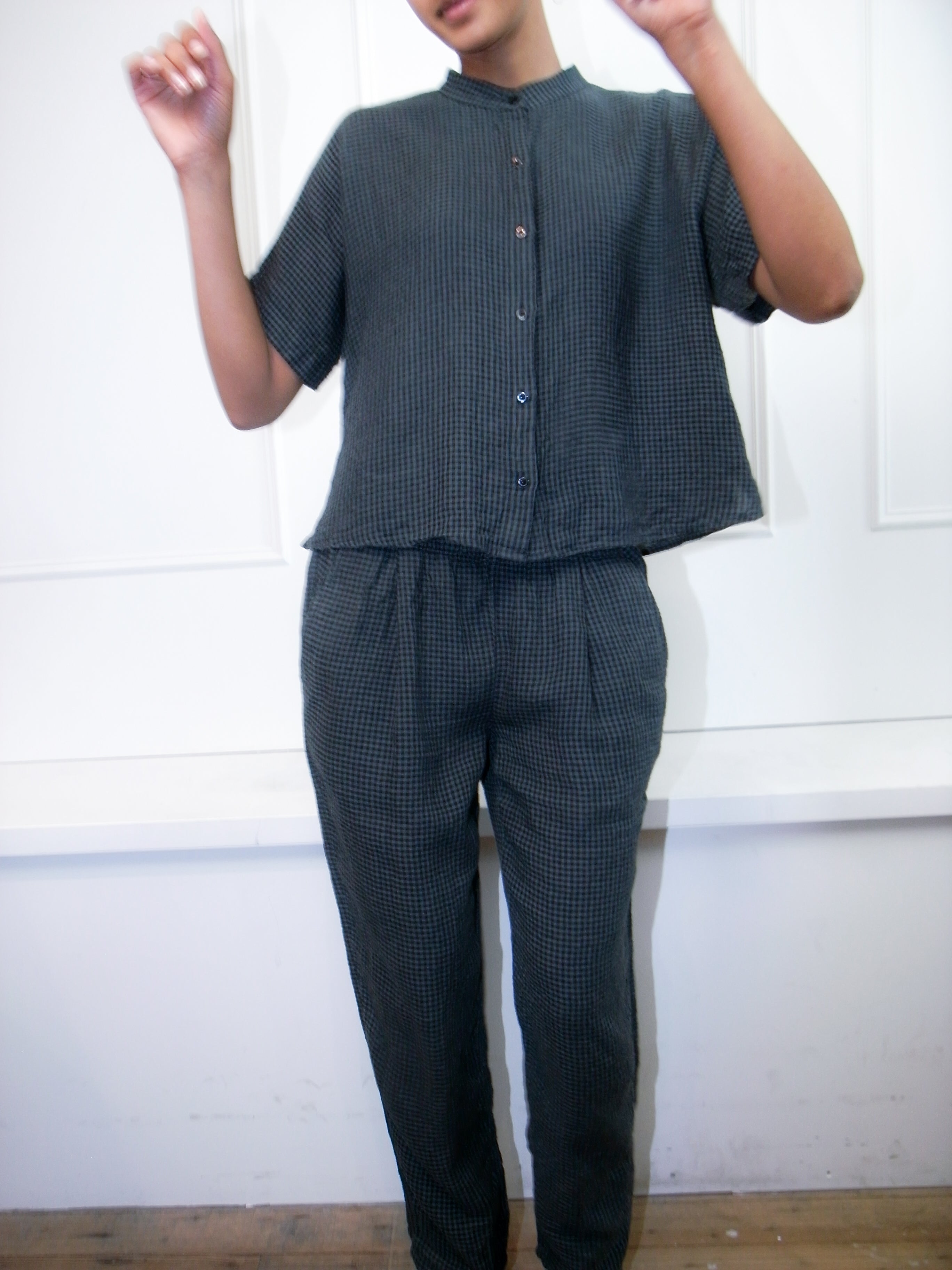 Eileen Fisher Check Set (S)