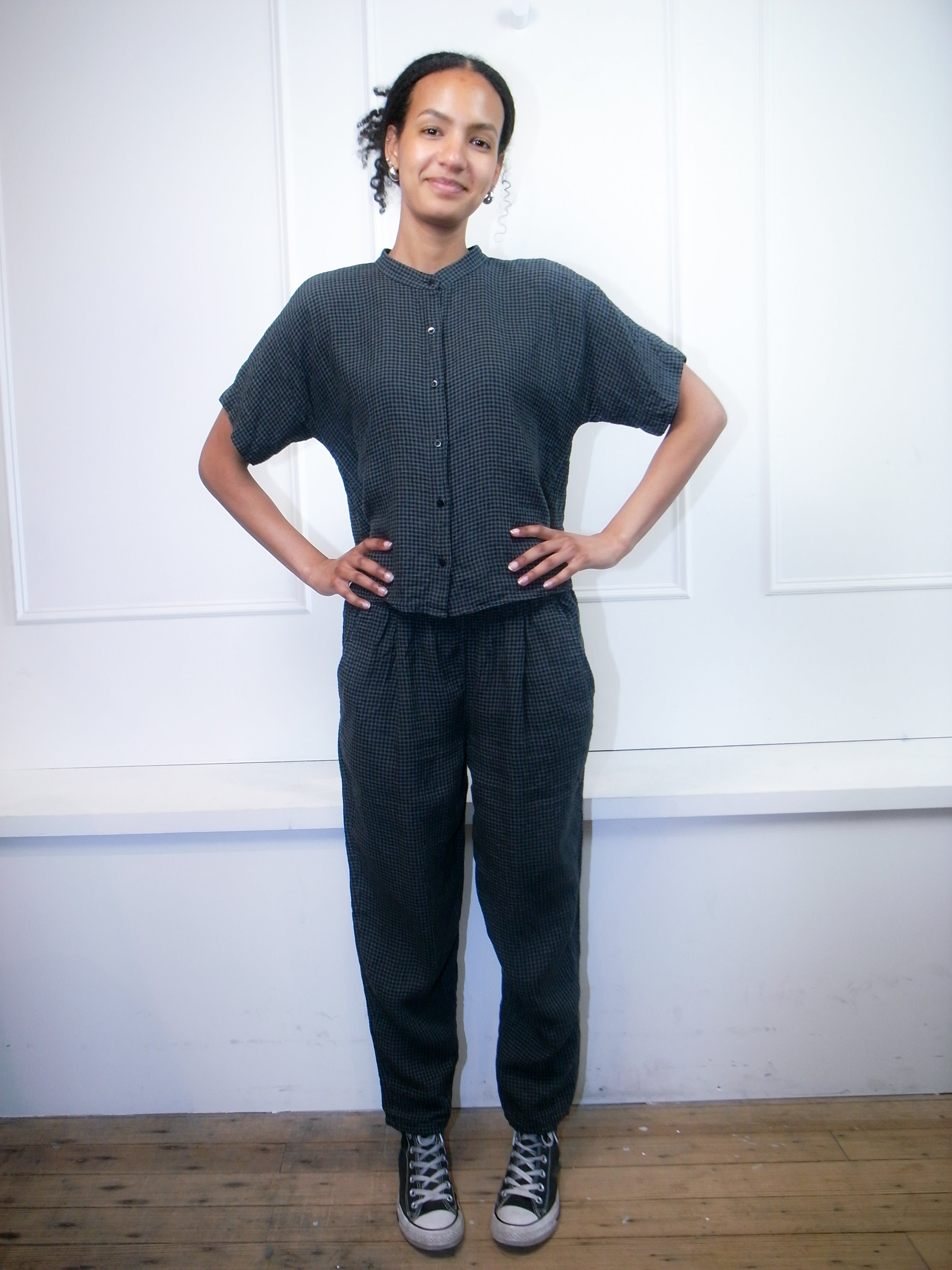 Eileen Fisher Check Set (S)