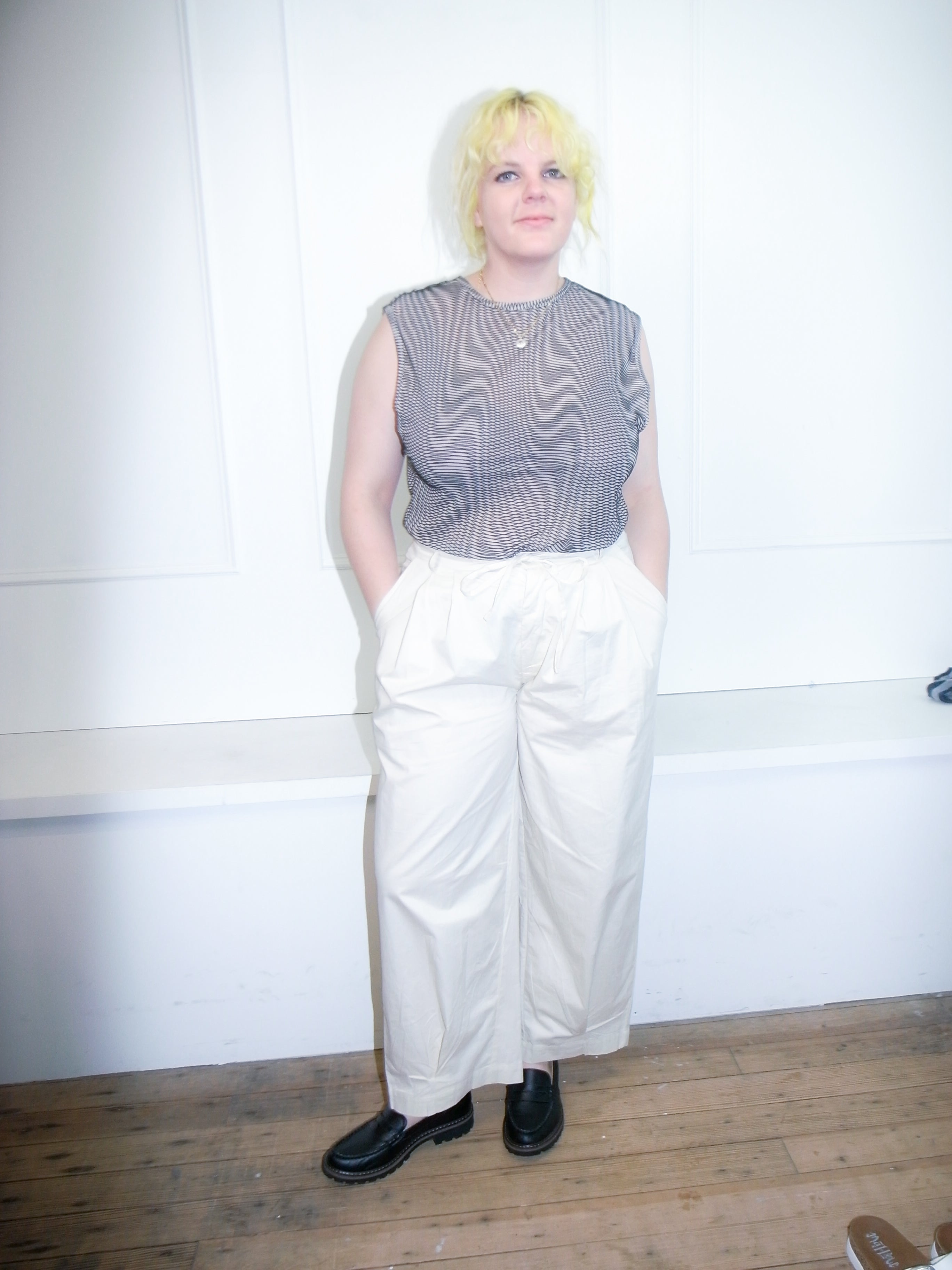 Deiji Studios Drawstring Cream Trouser (M)