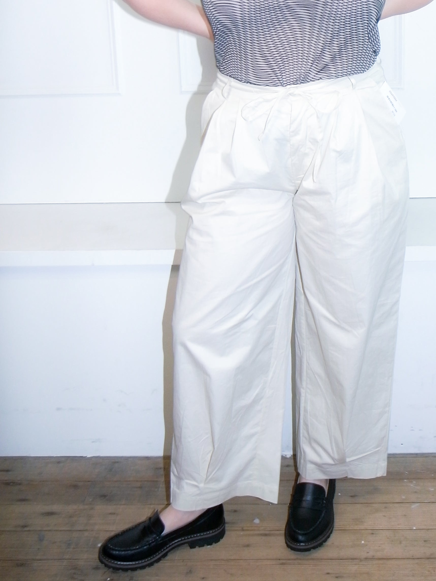 Deiji Studios Drawstring Cream Trouser (M)