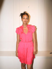 Ulla Johnson Vesna Pink Drop Waist Dress (S/2)