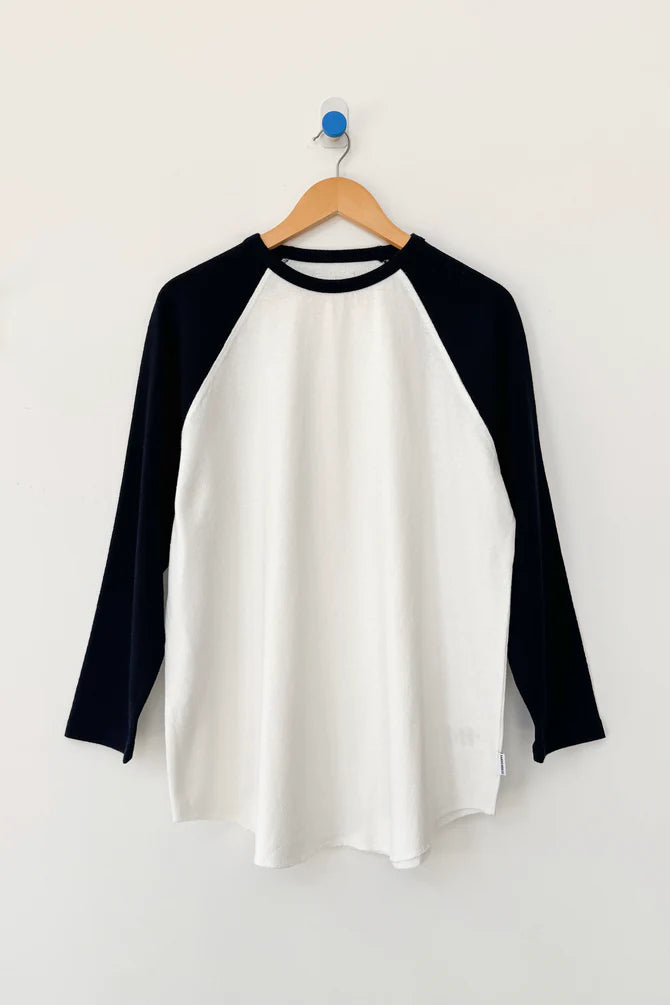 Le Bon Shoppe - Heavy Cotton Raglan Tee | White/Black