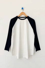 Le Bon Shoppe - Heavy Cotton Raglan Tee | White/Black