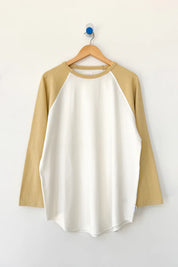 Le Bon Shoppe - Heavy Cotton Raglan Tee | White/Butter