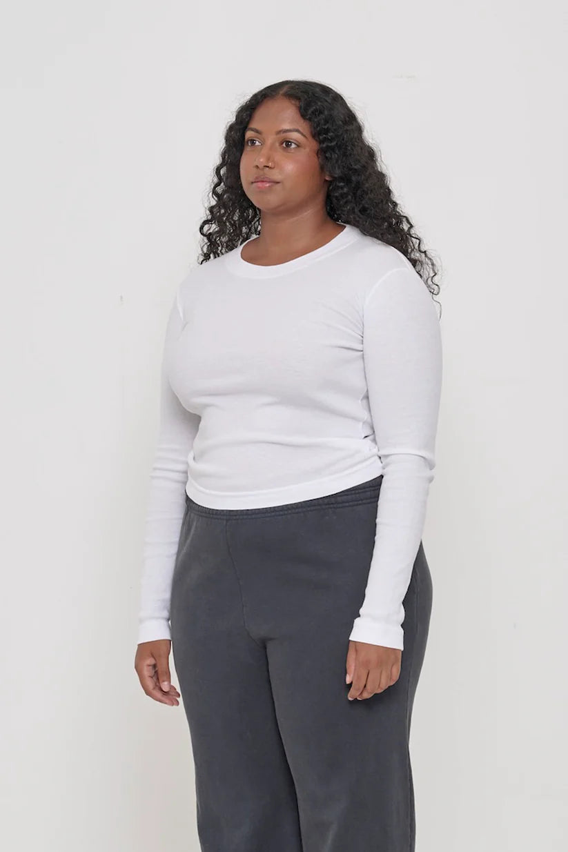 Everybody.World - Rib Long Sleeve | White