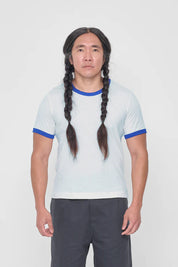 Everybody. World - Ringer Trash Tee | Lapis