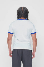 Everybody. World - Ringer Trash Tee | Lapis