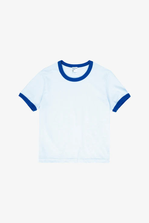 Everybody. World - Ringer Trash Tee | Lapis