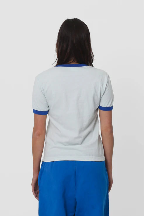 Everybody. World - Ringer Trash Tee | Lapis