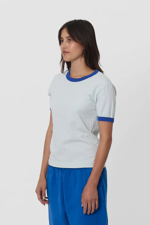 Everybody. World - Ringer Trash Tee | Lapis