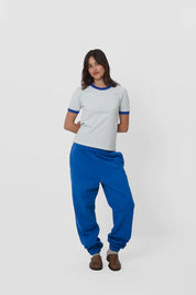Everybody. World - Ringer Trash Tee | Lapis