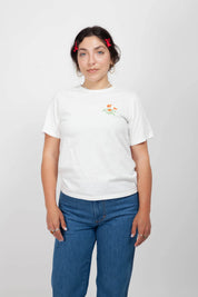 Gravel & Gold - Rockaway Tee | Embroidered Poppy
