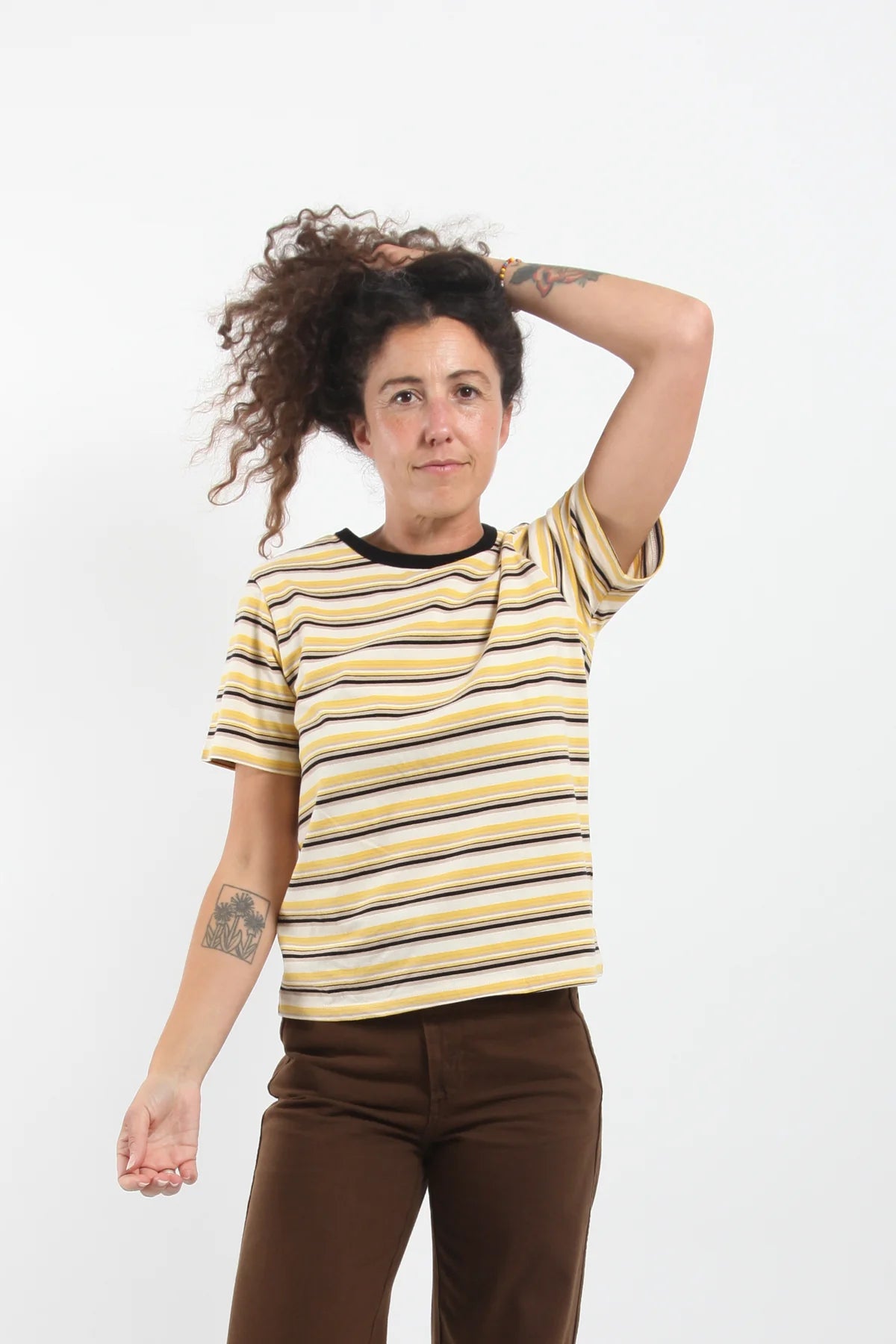 Gravel & Gold - Rockaway Tee | Goldfinch Stripe
