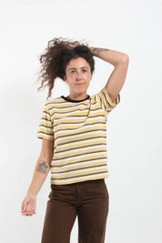 Gravel & Gold - Rockaway Tee | Goldfinch Stripe