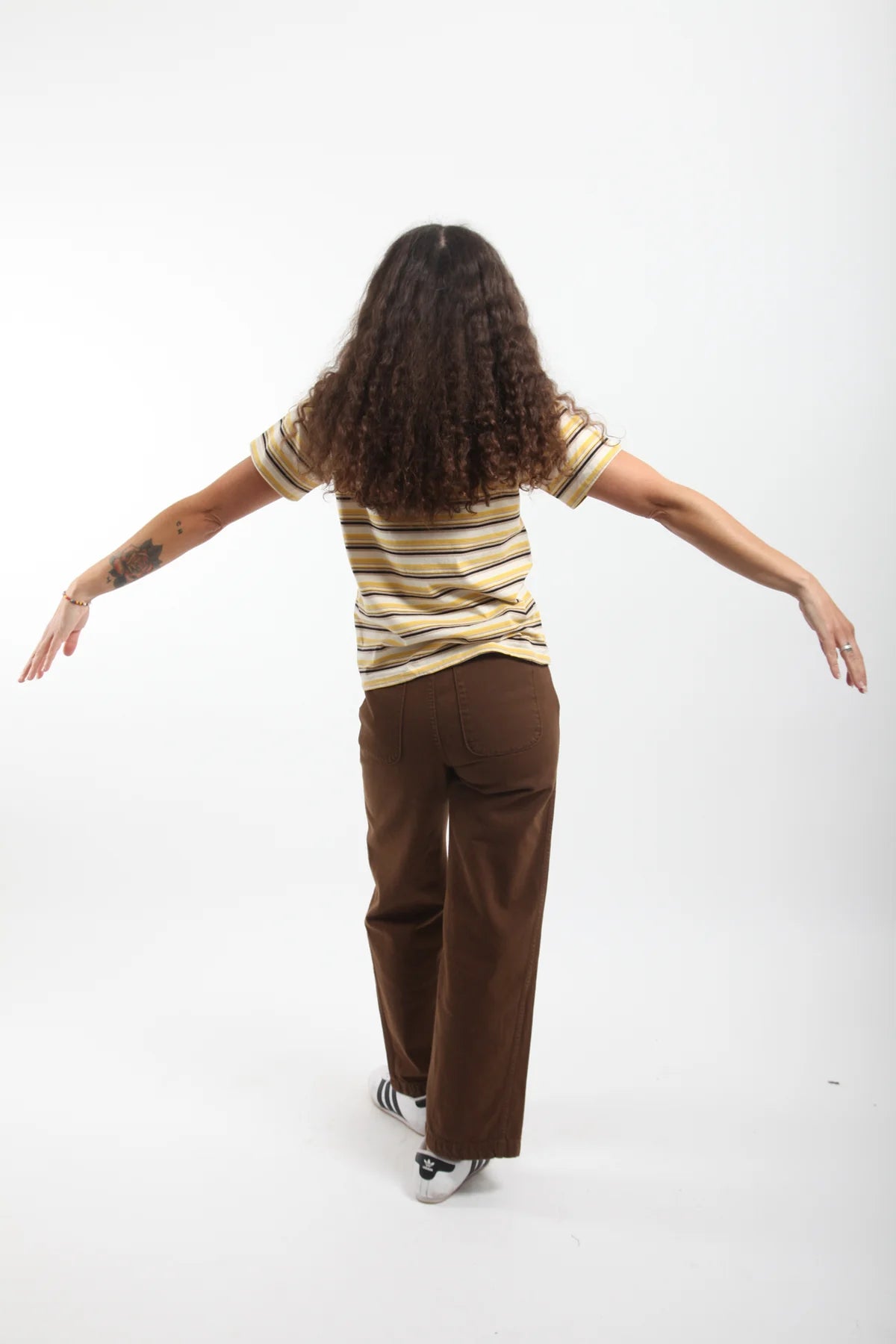 Gravel & Gold - Rockaway Tee | Goldfinch Stripe