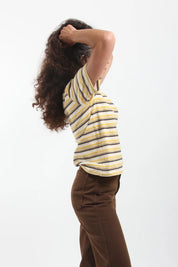 Gravel & Gold - Rockaway Tee | Goldfinch Stripe