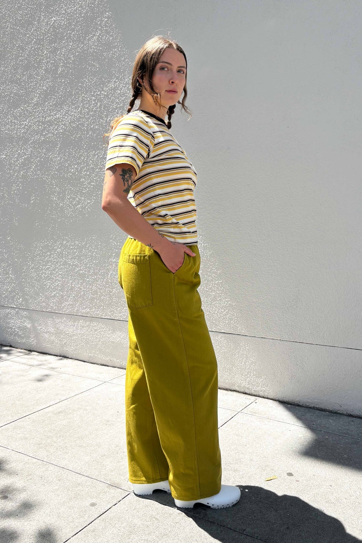 Gravel & Gold - Rockaway Tee | Goldfinch Stripe