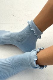 Le Bon Shoppe - Ruffled Hugger Crew Socks | Periwinkle