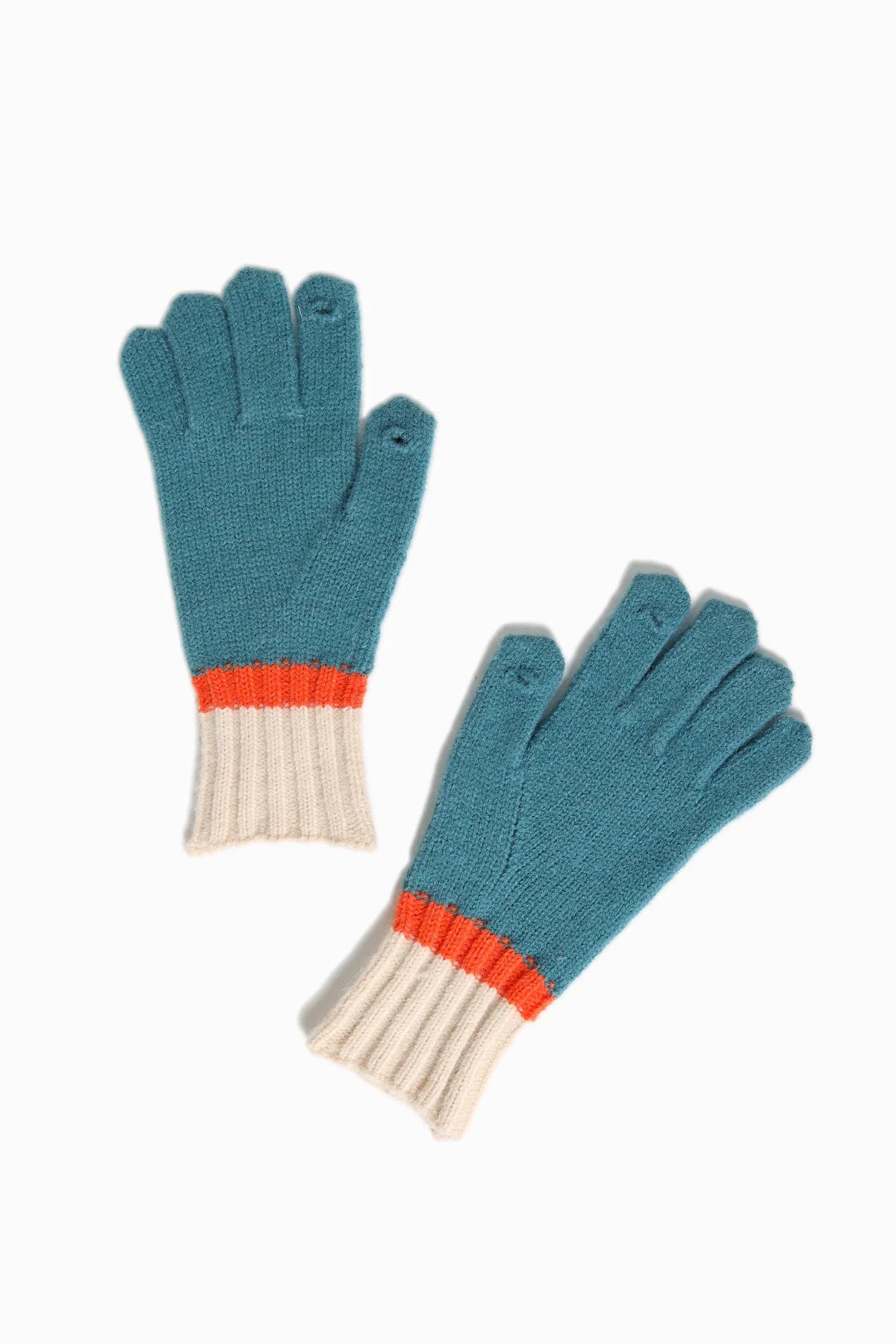 Tri-Color Gloves | Teal