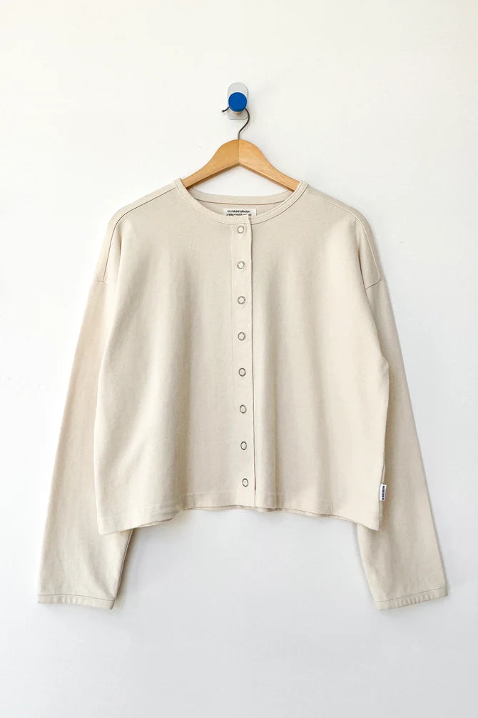 Le Bon Shoppe - Soft Jersey Snap Cardigan | Naturel