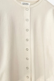 Le Bon Shoppe - Soft Jersey Snap Cardigan | Naturel
