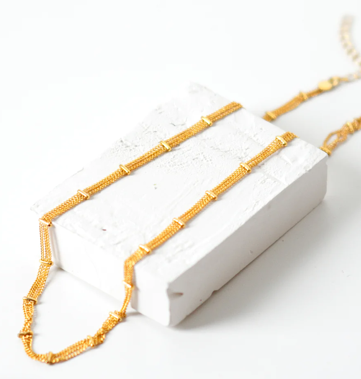 Peter and June -  Clayton Satellite Chain Necklace | Gold