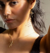 Peter and June - Bad to the Bow Earrings | 18k Gold Plated