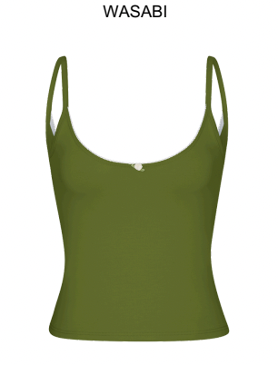 RAT BOI - Scoop Back Cami | Wasabi Green