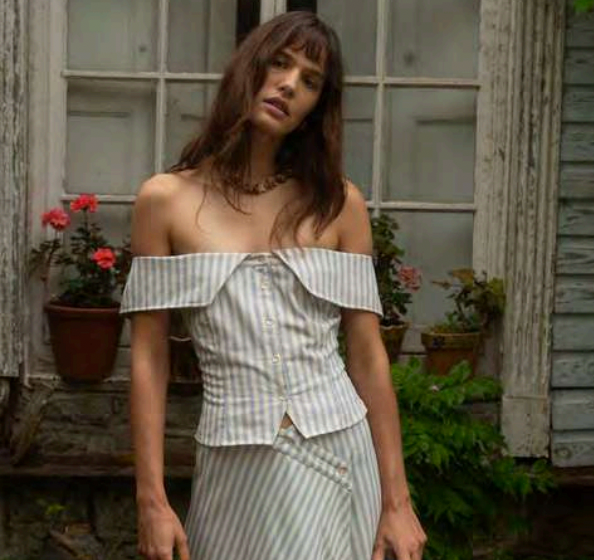 Muse Assembly - Hazel Shirt | Eggshell Ecru Stripe