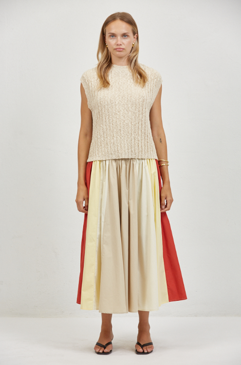 a.ren - Linnea Skirt | Taupe Red