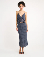 Rumored - Stroll Midi Skirt | Mediterranean Tile