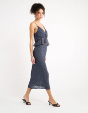Rumored - Stroll Midi Skirt | Mediterranean Tile