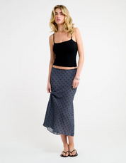 Rumored - Stroll Midi Skirt | Mediterranean Tile