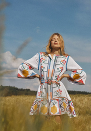 Farm Rio Jimena Embroidered Dress (S)