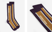 BOBOO CHOSES - Violet Cotton Blend Stripe Socks