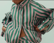 Sixxta - Garden Bomber Jacket | Pink/Green