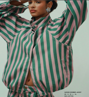 Sixxta - Garden Bomber Jacket | Pink/Green