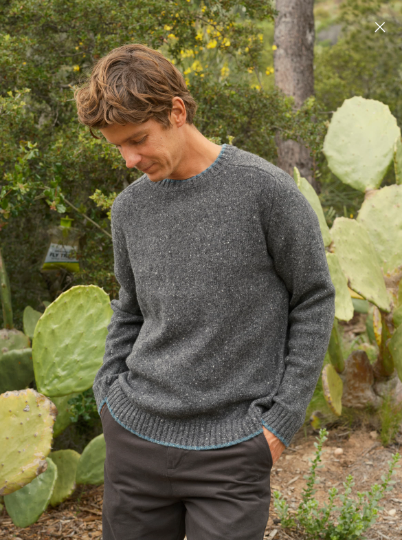 Mollusk - Cambridge Sweater | Charcoal Tipped