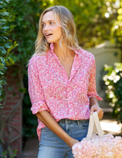 Frank & Eileen "Eileen" Floral Linen Button Down (S)