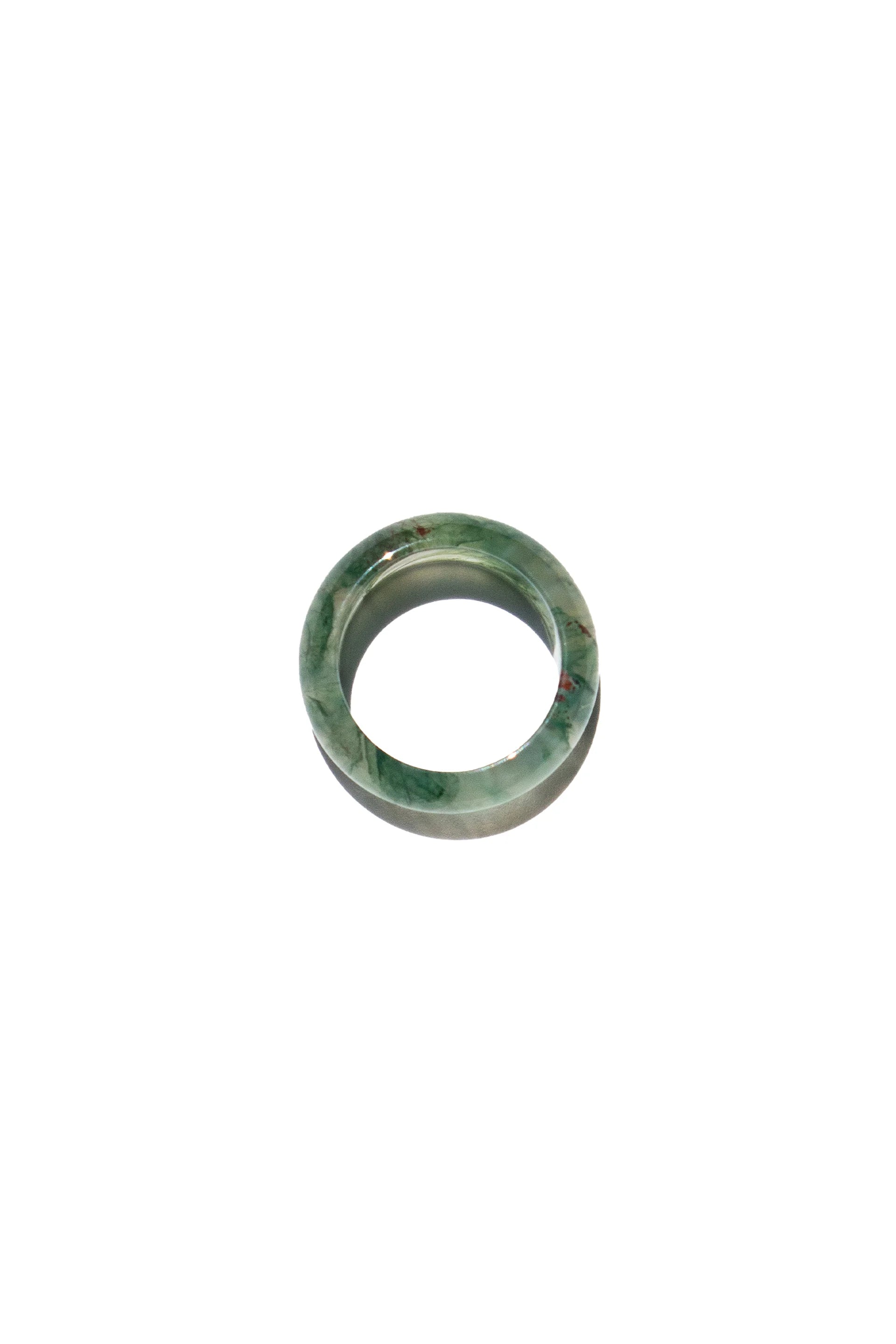 seree - Seaweed | Green Jade Stone Ring (Size 8-8.5)