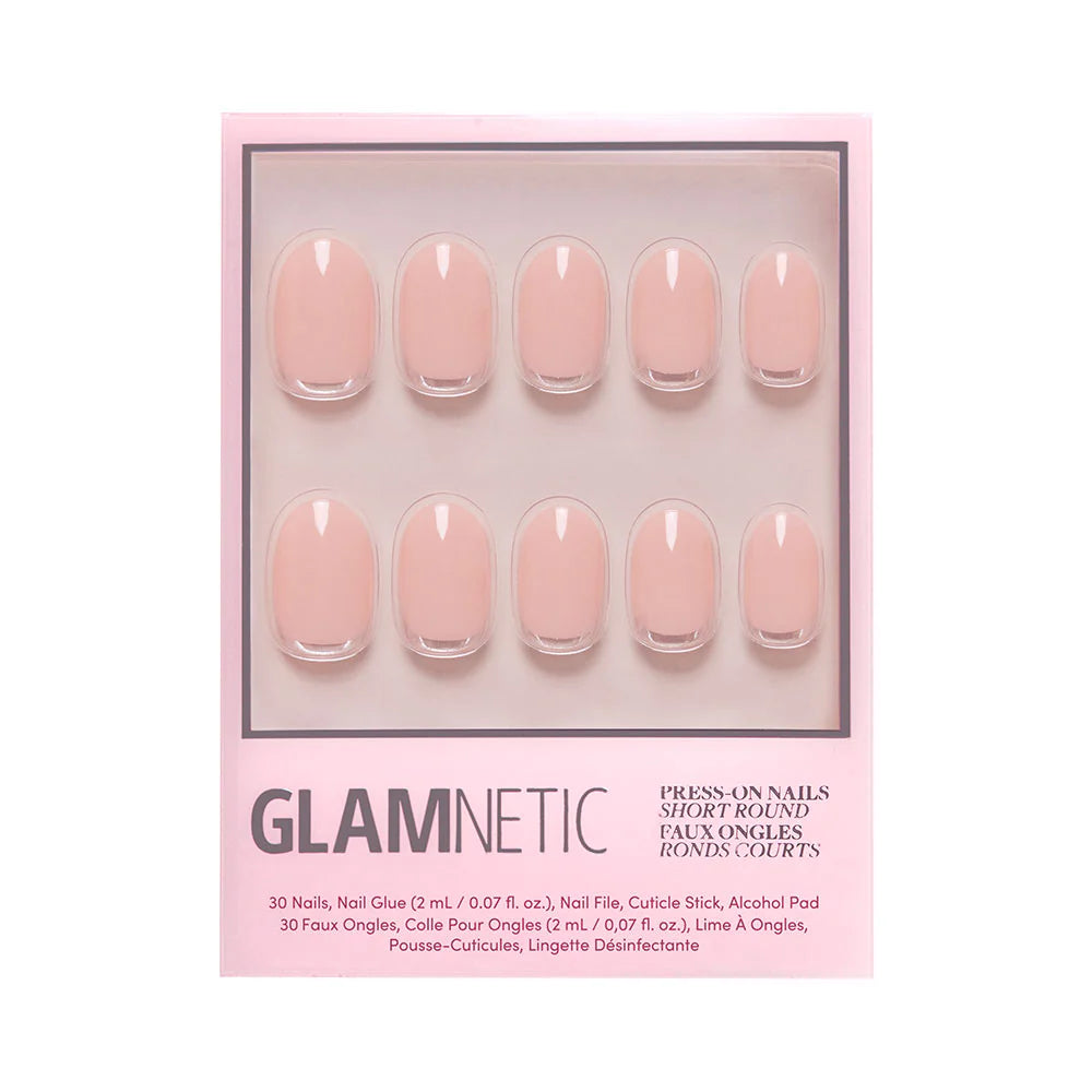 Glamnetic - Silver Belle Short Round Nails