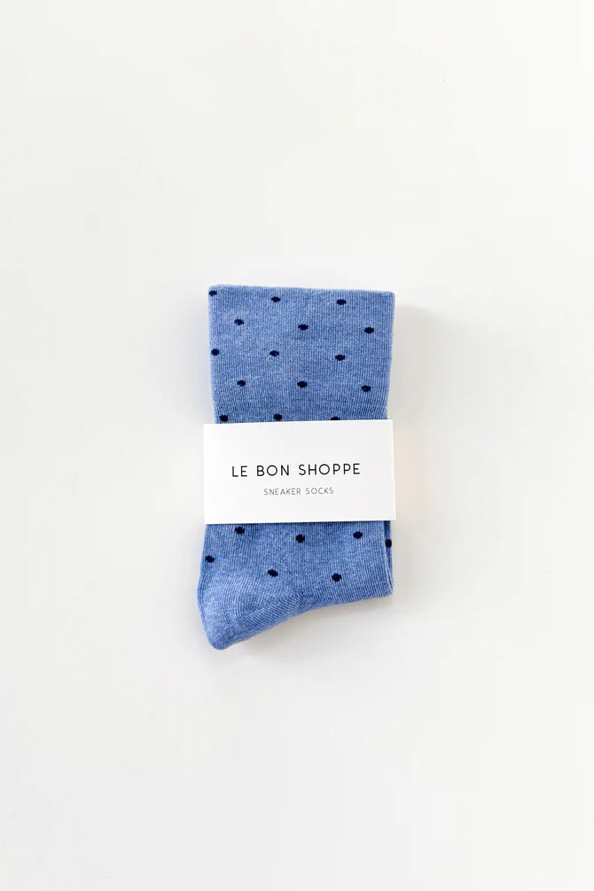 Le Bon Shoppe - Patterned Sneaker Socks | Blue/Navy