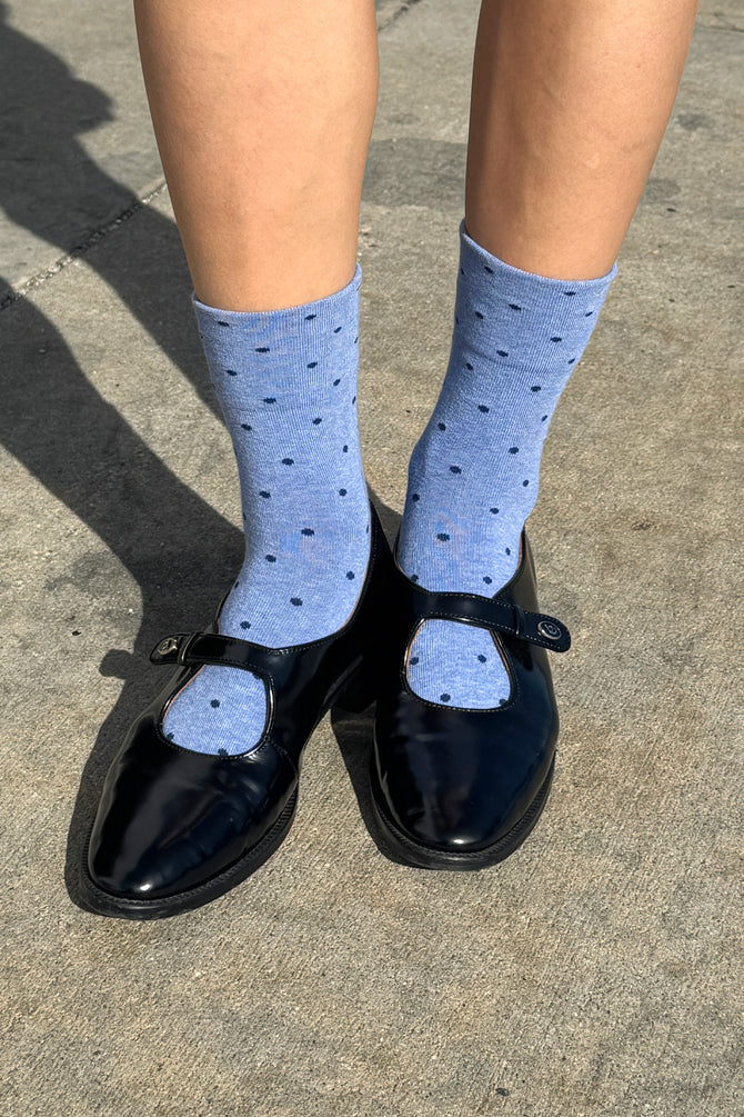 Le Bon Shoppe - Patterned Sneaker Socks | Blue/Navy