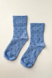 Le Bon Shoppe - Patterned Sneaker Socks | Blue/Navy