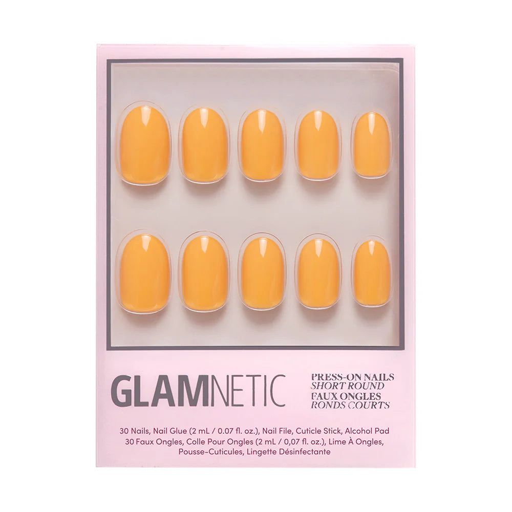 Glamnetic - Sunset Orange Short Round Nails