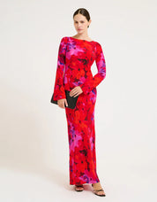 Rumored - Sweet Talker Maxi Dress | Watercolor Pansy