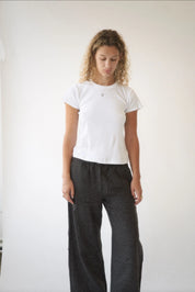 LA Relaxed - Washed Linen Trousers | Black