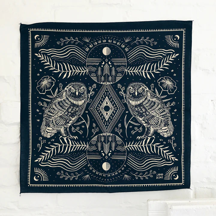 Land & She - Two Owls Bandana